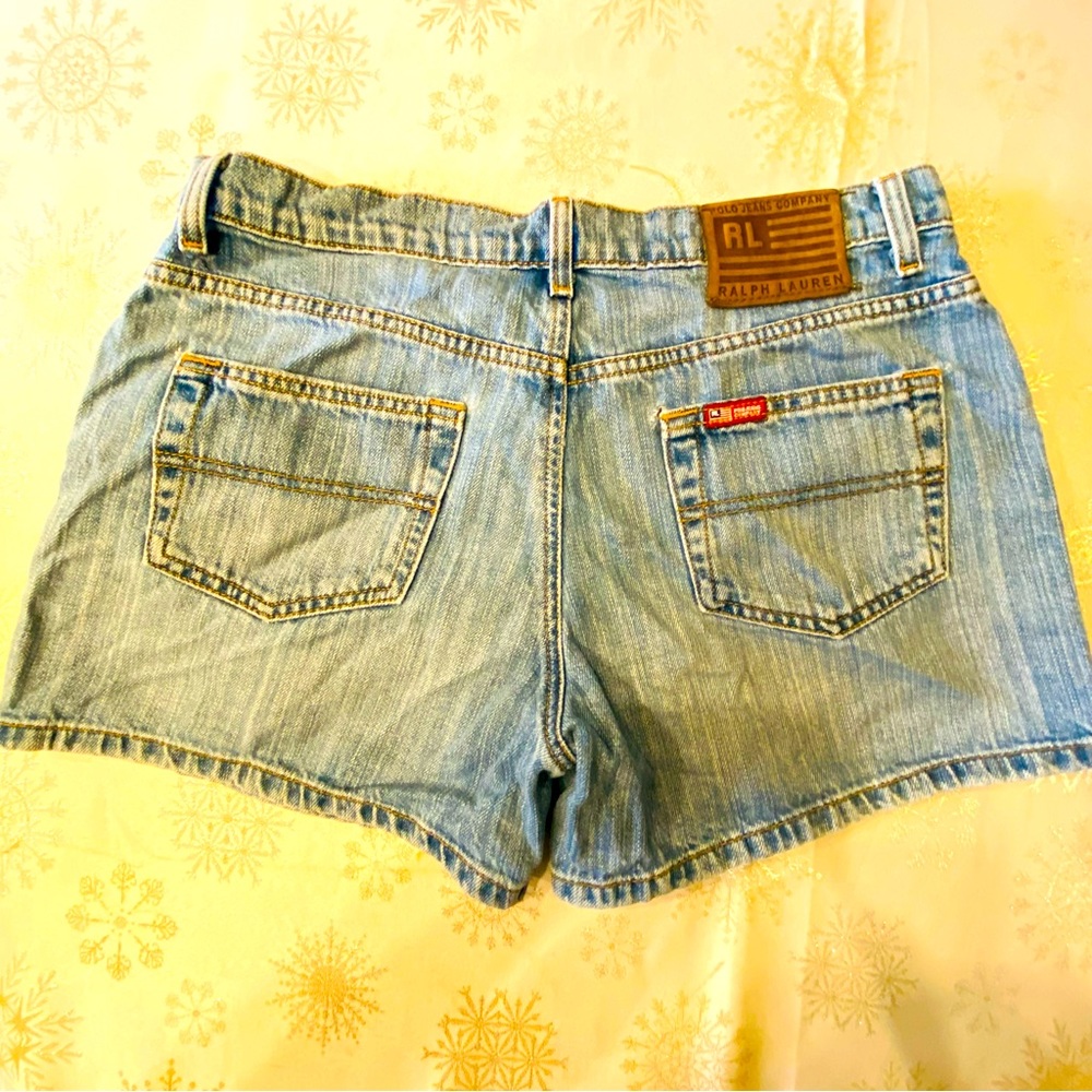 Polo Ralph Lauren Denim Jean 4 inch Saturday short womens 6 Faded festival